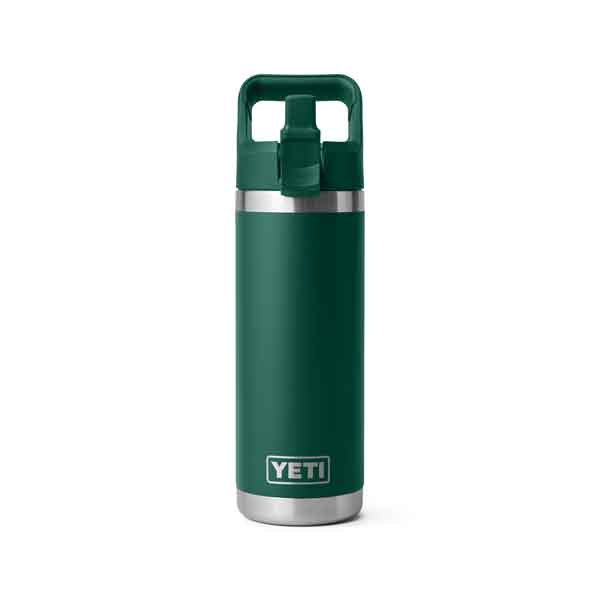 Yeti 18oz Straw Bottle Black Forest Green