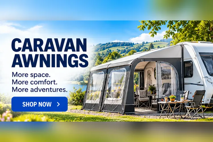 Caravan awnings and porch awnings for comfortable touring and outdoor living at UBC Shop