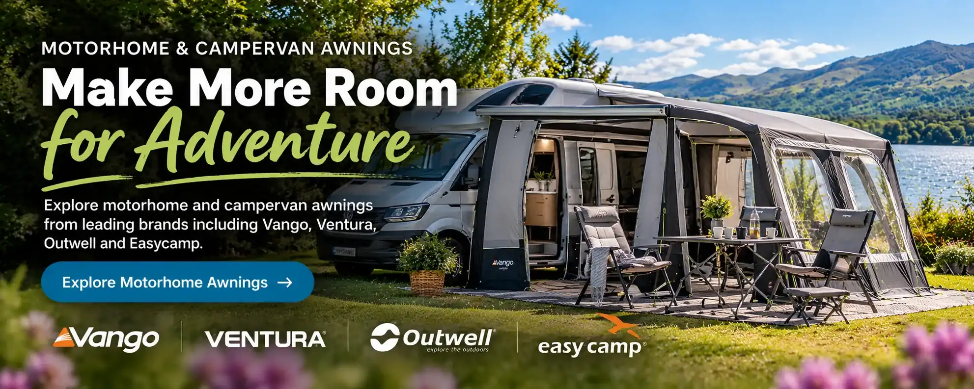 Motorhome and campervan awnings from Vango, Ventura, Outwell and Easycamp at UBC Shop