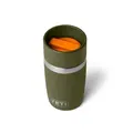 Yeti 8oz Travel Bottle Olive/King Crab Orange top