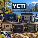 YETI Hopper Flip soft coolers in different sizes and colours with shoulder straps