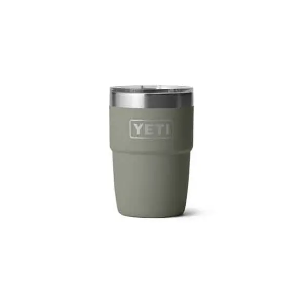 Yeti 8oz Ceramic Lining Stackable Cup Pampa Green FrontYeti 8oz Ceramic Lining Stackable Cup Pampa Green Back