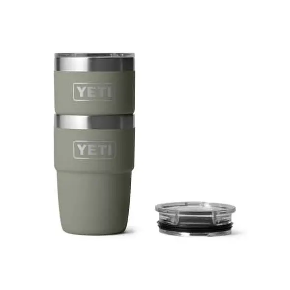 Yeti 8oz Ceramic Lining Stackable Cup Pampa Green Stacked Front
