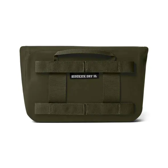 Yeti Sidekick Dry 3L Waterproof Gear Case Olive/King Crab Orange back