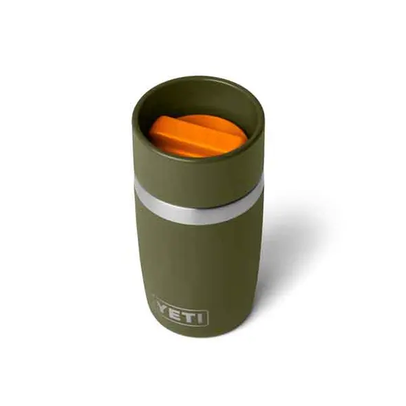 Yeti 8oz Travel Bottle Olive/King Crab Orange top