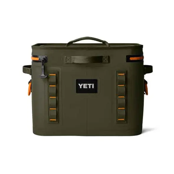 Yeti Hopper Flip 18 Olive/King Crab Orange back