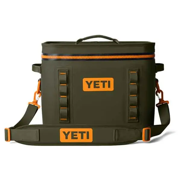 Yeti Hopper Flip 18 Olive/King Crab Orange strap